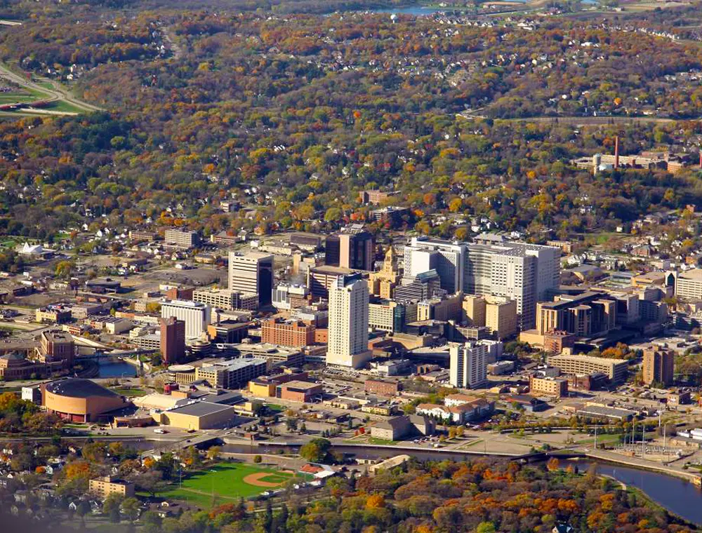 Aerial photography of Rochester Minnesota from Southern Touch Photography